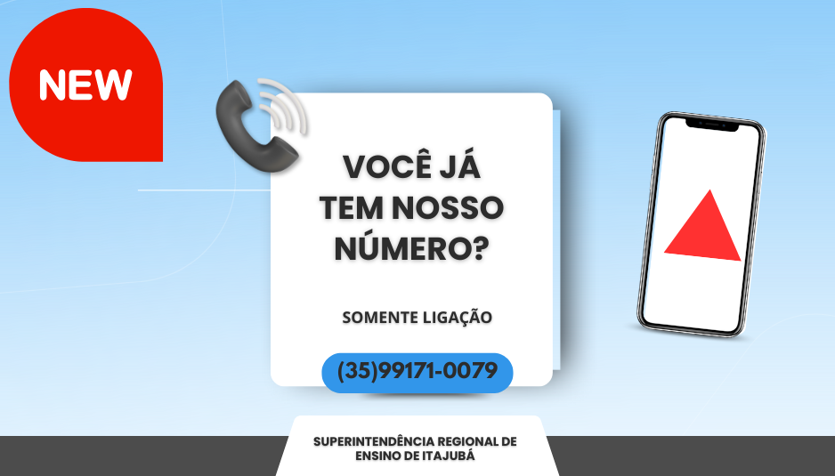 Novo número de telefone da SRE Itajubá